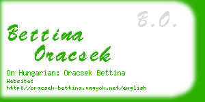 bettina oracsek business card